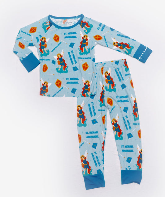 Boys St Michael the Archangel Catholic Saints two-piece pajamas