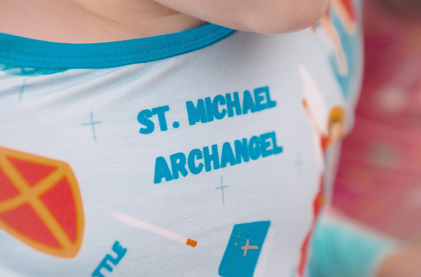 Boys St Michael the Archangel Catholic Saints two-piece pajamas