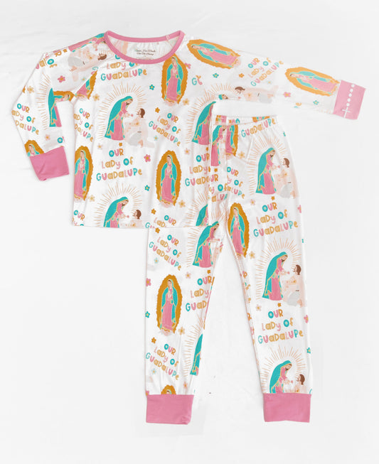 Our Lady of Guadalupe Catholic girls long sleeve pajamas