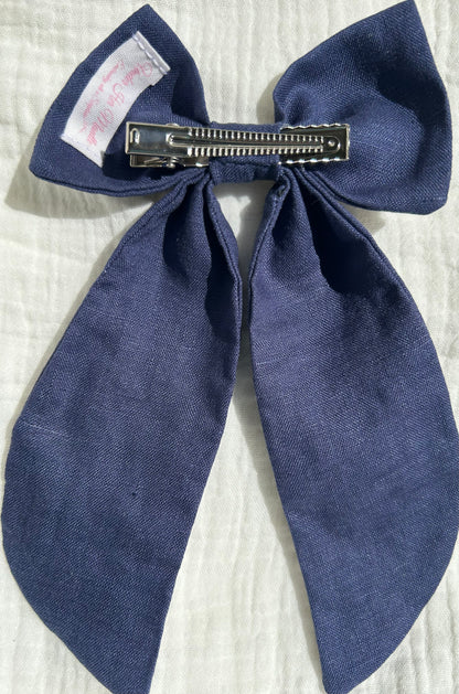 Our Lady of Fatima Hand-Embroidered Hair Bow