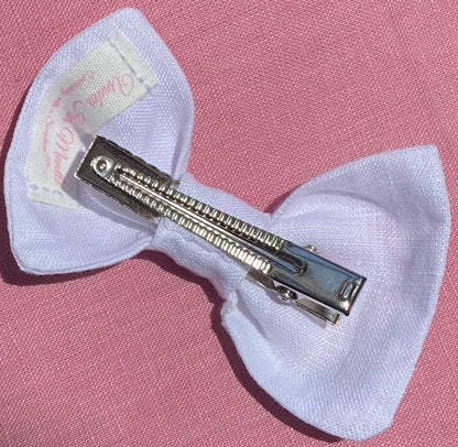 Valentines day Hand-Embroidered Hair Bow